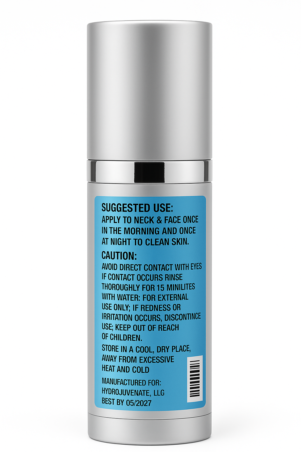 HydroJuvenate Anti-Wrinkle Hydrating Complex serum bottle – side view for product detail